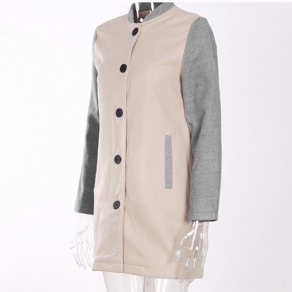 Gray Beige Coat - Picture 3 of 8
